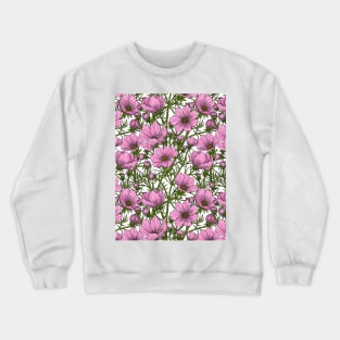 Pink Cosmos flowers Crewneck Sweatshirt